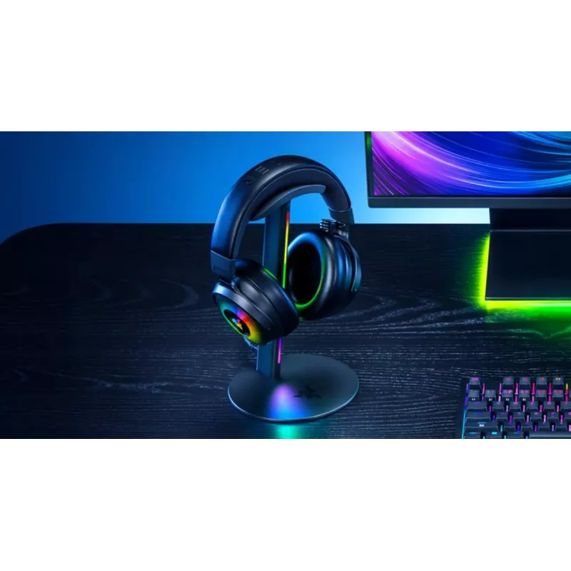 RAZER Base Station V3 Chroma suporte para headset RGB com hub USB 3.1 de 2 portas - preto