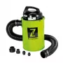 Aspirador de pó de madeira Zipper ZI-ASA305A 1100W com saco de 100L, caudal de ar 1800 m³/h, depressão 1800 Pa, conjunto redutor