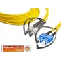 Cabo patch de fibra ótica monomodo duplex Lightwin LDP-09 FC-SC 10.0, FC para SC, OS2, 10 m, Amarelo