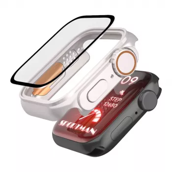 Caixa robusta TECH-PROTECT DEFENSE360 Apple Watch 4/5/6/SE (44mm) Titânio/Laranja com bracelete integrada