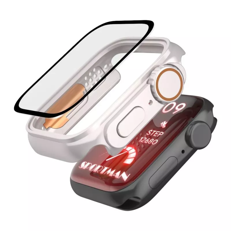 Caixa robusta TECH-PROTECT DEFENSE360 Apple Watch 4/5/6/SE (44mm) Titânio/Laranja com bracelete integrada