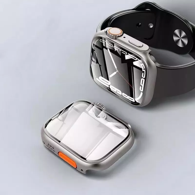 Caixa robusta TECH-PROTECT DEFENSE360 Apple Watch 4/5/6/SE (44mm) Titânio/Laranja com bracelete integrada