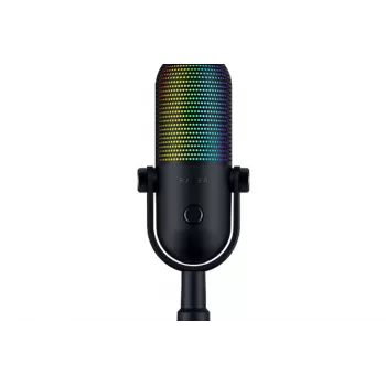 RAZER Seiren V3 Chroma microfone condensador USB com DSP de 32 bits e iluminação RGB - preto