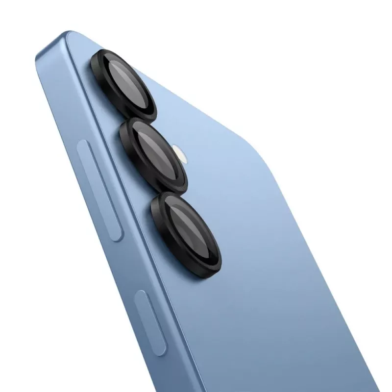 Spigen Optik Pro Glas.tR EZ Fit Proteção de câmara pack de 2 para Samsung Galaxy S25 - Preto