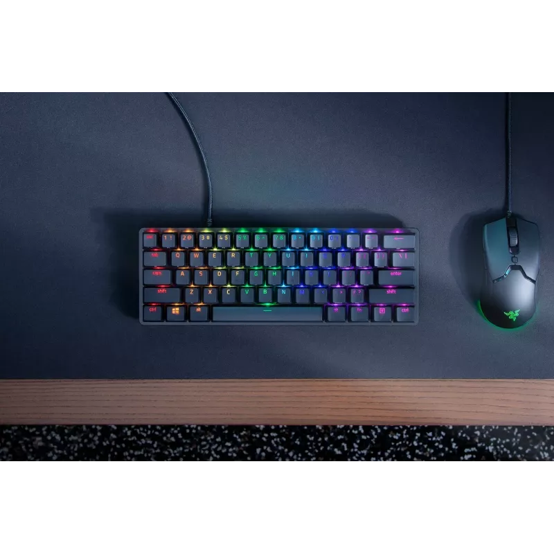 Razer Huntsman Mini 60% teclado gaming optomecânico com fios, disposição nórdica, RGB, preto (RZ03-03391300-R3N1)