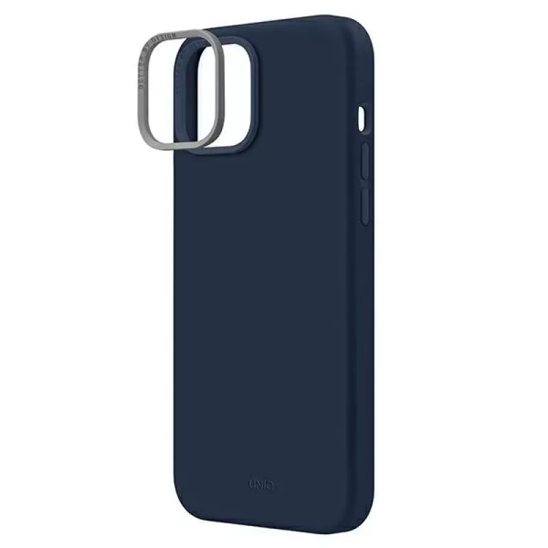 UNIQ Lino Marine Blue capa para iPhone 14 Plus / 15 Plus 6,7 polegadas