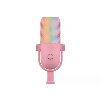 Razer Seiren V3 Chroma microfone condensador USB 32-bit DSP - rosa quartzo