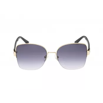 GUESS mulher GF00052-5932B óculos de sol gatinho, armação Havana, lentes castanhas degradê, 59 mm