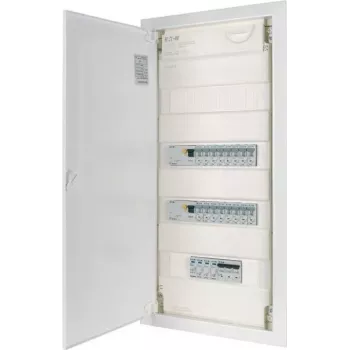 EATON KLV-PW-48-1PXL-1SPD-2PXF-16PLI quadro de distribuição pré-configurado de 4 filas, 48 módulos, IP30, branco