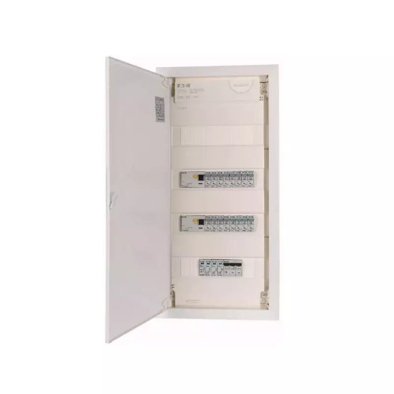 EATON KLV-PW-48-1PXL-1SPD-2PXF-16PLI quadro de distribuição pré-configurado de 4 filas, 48 módulos, IP30, branco