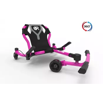 EzyRoller Spinner X rosa brinquedo ride-on giratório 360° para crianças dos 4 aos 12 anos
