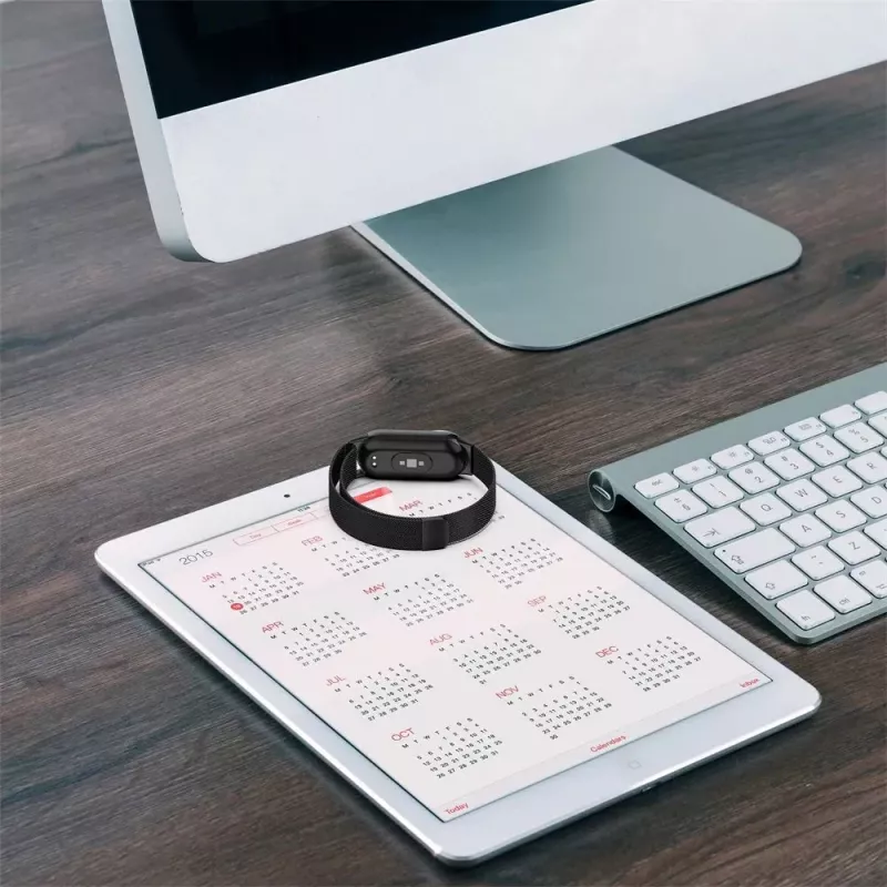 Tech-Protect MilaneseBand bracelete de aço inoxidável para Xiaomi Smart Band 8, ouro rosa