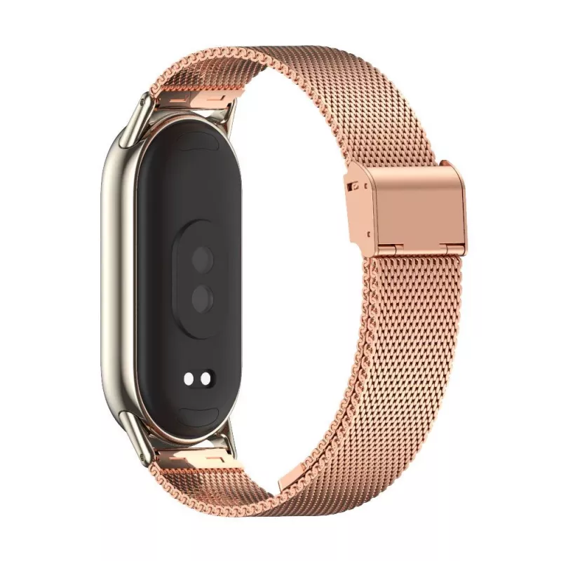 Tech-Protect MilaneseBand bracelete de aço inoxidável para Xiaomi Smart Band 8, ouro rosa