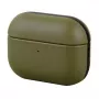 Capa em pele genuína UNIQ Terra para Apple AirPods Pro – verde-oliva