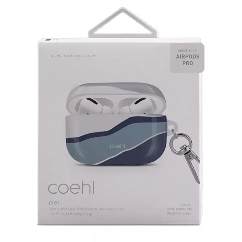 Capa de proteção UNIQ Coehl Ciel para AirPods Pro - Twilight Blue