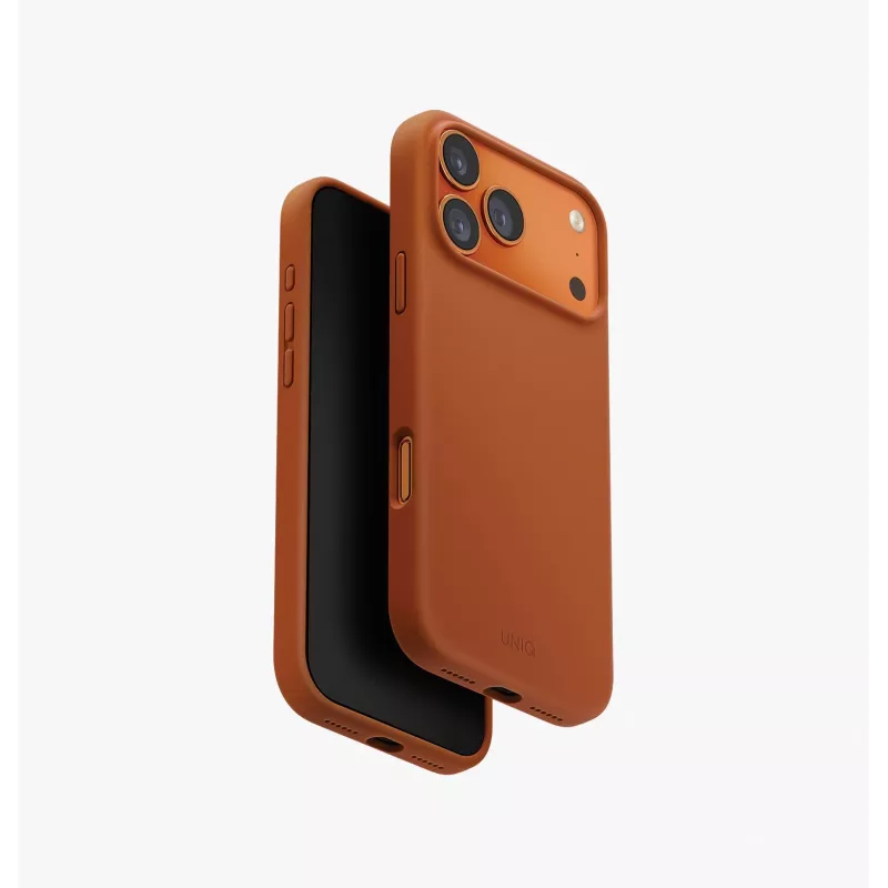 Capa de carregamento UNIQ Lino MagClick para iPhone 17 Pro Max - rosa