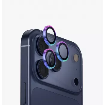 Proteção de alumínio para lente da câmara UNIQ Optix para iPhone 17 Pro / 17 Pro Max com aplicador, opala