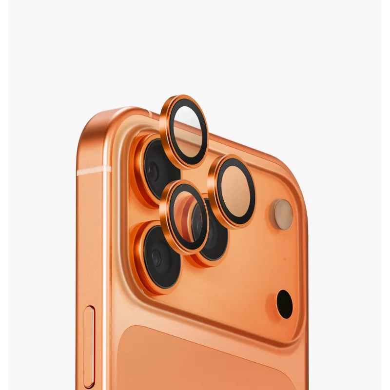 Proteção de alumínio para lente da câmara UNIQ Optix para iPhone 17 Pro / 17 Pro Max com aplicador, opala