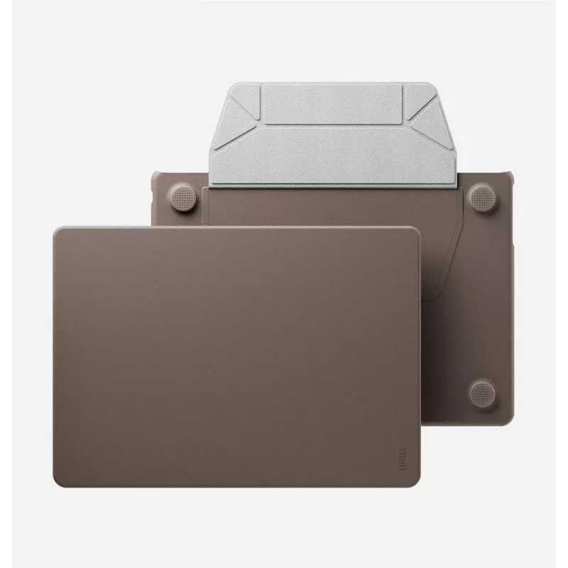 Capa folio rígida UNIQ Lyden Versa para MacBook Air 13 polegadas (M2 2022 / M3 2024 / M4 2025 / M5 2026), cinzento
