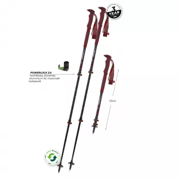 Bastões de trekking Komperdell Carbon Pro Zero Compact - Malbec