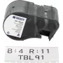 Cartucho de etiquetas contínuas BRADY M5C-1500-422 para BMP51/BMP53/M511 - vinil autolaminado, 25,4 mm x 6,4 m, branco/translúcido