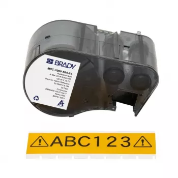 Etiqueta de vinil autolaminada BRADY BMP51/BMP53/M511, branco/transparente, 1 polegada de largura, rolo de 21 ft
