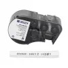 Marcadores de cabos de vinil autolaminados Brady M4C-250-7641 para BMP51/BMP53, 38,1 mm x 19,05 mm, branco/transparente, rolo de 6,4 m
