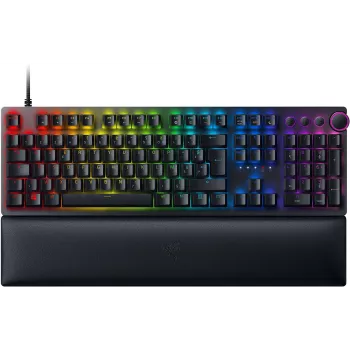 Teclado gaming ótico com fios Razer Huntsman V2, switches Linear Red, disposição nórdica, RGB, preto (RZ03-03930600-R3N1)
