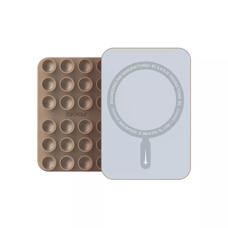 Suporte de ventosa Skinarma Stax MagSafe para automóvel, painel de instrumentos e para-brisas, champanhe