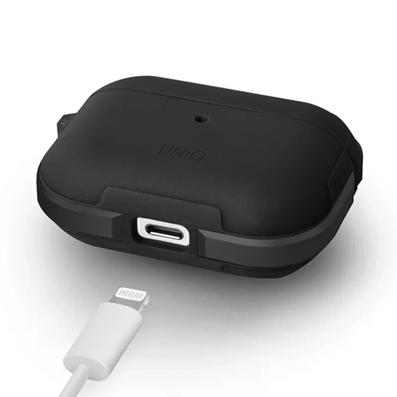 Capa antibacteriana UNIQ Valencia para AirPods Pro – preto meia-noite