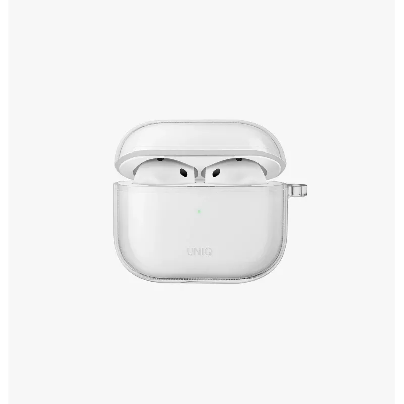 Capa UNIQ Glase para Apple AirPods 4 cinzento fumado brilhante