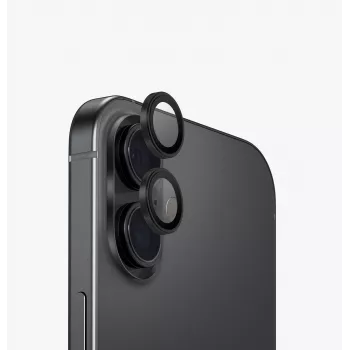 Proteção de lente de câmara em alumínio UNIQ Optix para iPhone 17 com aplicador verde
