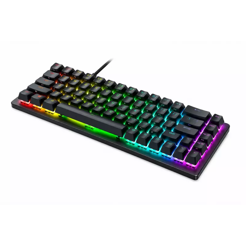 Teclado gaming analógico-ótico com fio Razer Huntsman V3 HE Magnetic Mini 65% - Preto