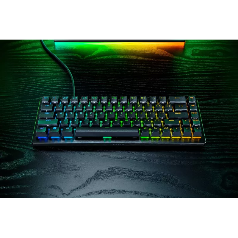 Teclado gaming analógico-ótico com fio Razer Huntsman V3 HE Magnetic Mini 65% - Preto