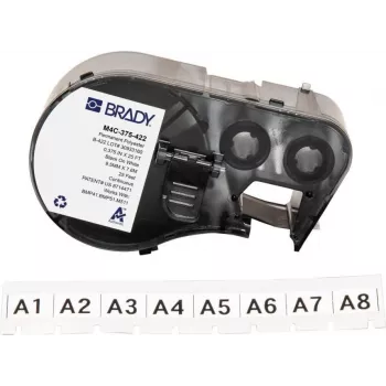 Cartucho de etiquetas de vinil autolaminado Brady M4C-375-422 para impressoras BMP41/BMP51/BMP53/M511, Branco, 25,4 mm x 6,4 m