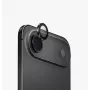Protetor de lente da câmara em alumínio UNIQ Optix com aplicador para Apple iPhone Air, Preto