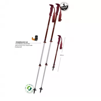 Bastões de trekking Komperdell Trailmaster Zero Compact - Malbec