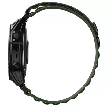 Pulseira TECH-PROTECT NYLON PRO para Garmin Fenix 5 / 6 / 6 Pro / 7, 22 mm QuickFit, verde militar