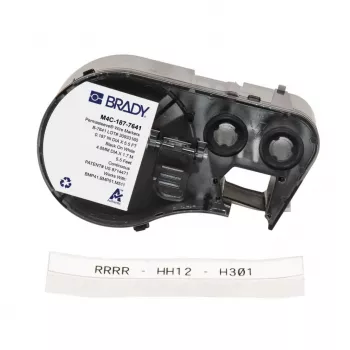 Manga marcadora de fios termorretrátil com baixo teor de halogéneos BRADY BMP41/BMP51/BMP53/M511, branca, 38,1 mm x 6,4 m