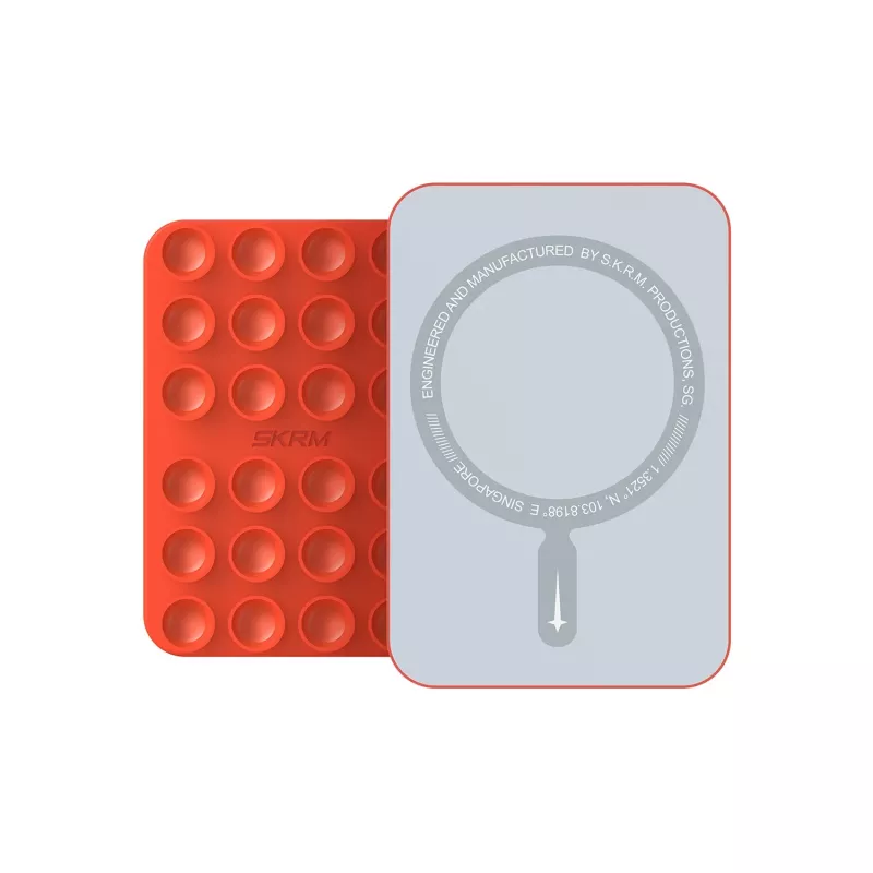 Suporte de ventosa MagSafe SKINARMA Stax para telemóvel laranja