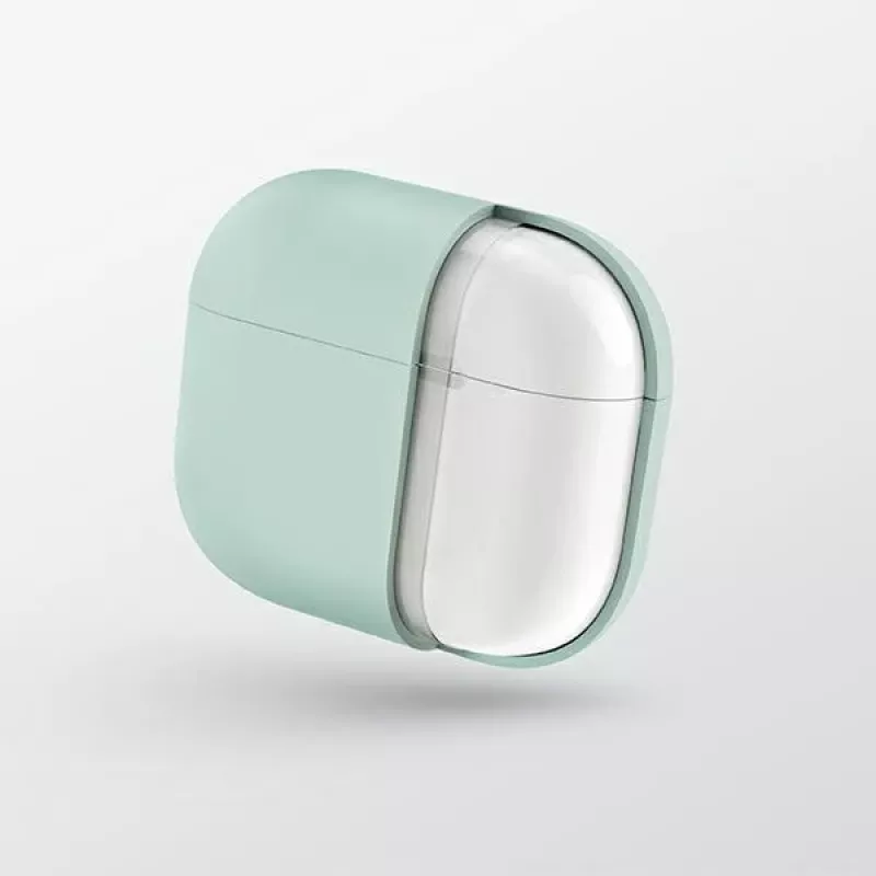 Capa de silicone UNIQ Lino para AirPods de 3.ª geração, cinzento-cinza