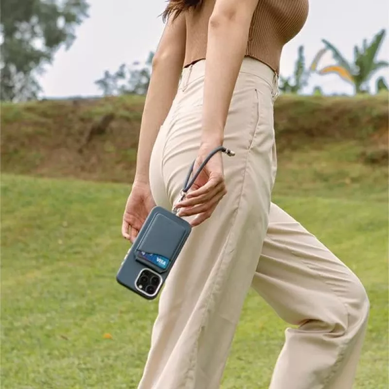Alça de mão universal para telemóveis UNIQ Coehl Laurel azul-safira