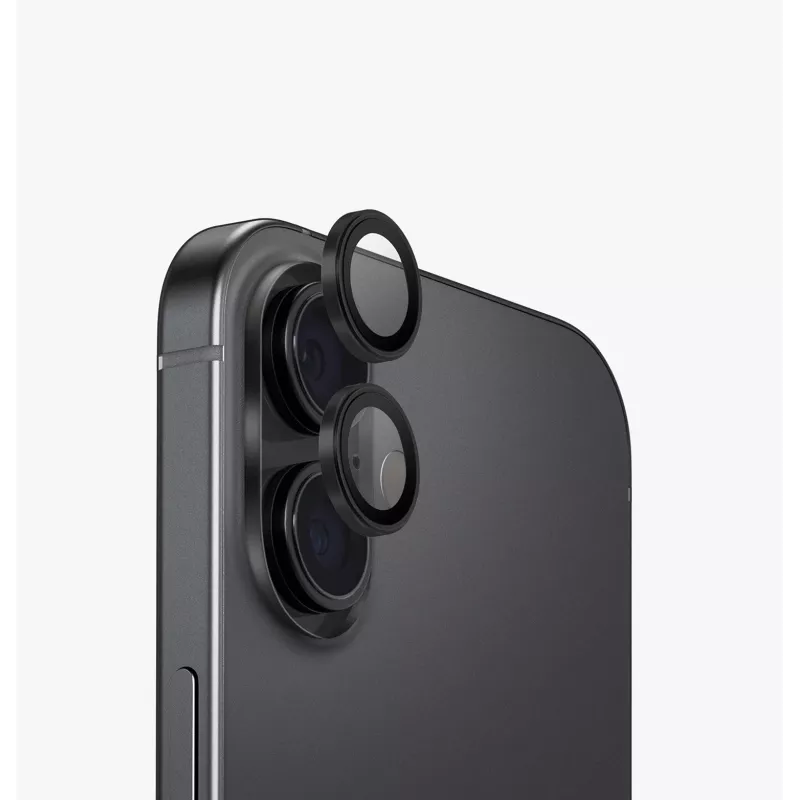 Proteção de lente de câmara em alumínio UNIQ Optix para iPhone 17 com aplicador - Prateado