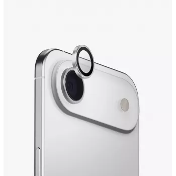 Protetor de lente da câmara em alumínio UNIQ Optix com aplicador para Apple iPhone Air, Prateado