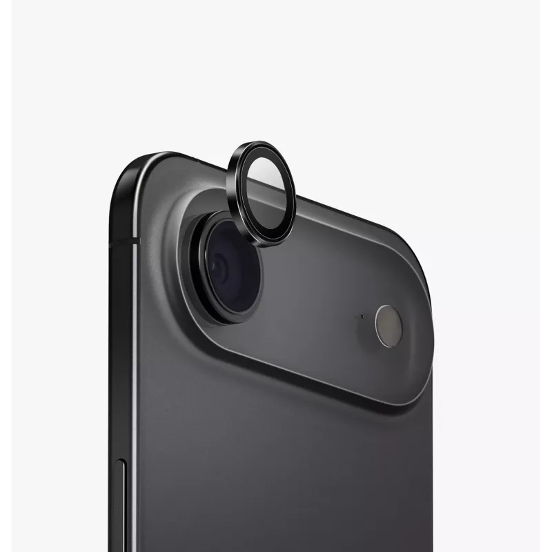Protetor de lente da câmara em alumínio UNIQ Optix com aplicador para Apple iPhone Air, Prateado
