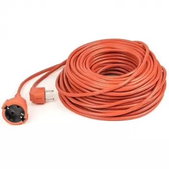 POWER PLANT, LLC Cabo de extensão reforçado de 40m com 1 tomada Schuko, cabo de borracha 3x2,5mm², IP44, 16A, 230V, preto