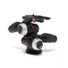 Manfrotto MHXPRO-3WX Cabeça de 3 vias com manípulos retráteis, alumínio, capacidade de 8 kg, placa de libertação rápida 200PL-14, preto