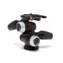 Manfrotto MHXPRO-3WX Cabeça de 3 vias com manípulos retráteis, alumínio, capacidade de 8 kg, placa de libertação rápida 200PL-14, preto