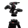 Manfrotto MHXPRO-3WX Cabeça de 3 vias com manípulos retráteis, alumínio, capacidade de 8 kg, placa de libertação rápida 200PL-14, preto
