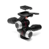 Manfrotto MHXPRO-3WX Cabeça de 3 vias com manípulos retráteis, alumínio, capacidade de 8 kg, placa de libertação rápida 200PL-14, preto